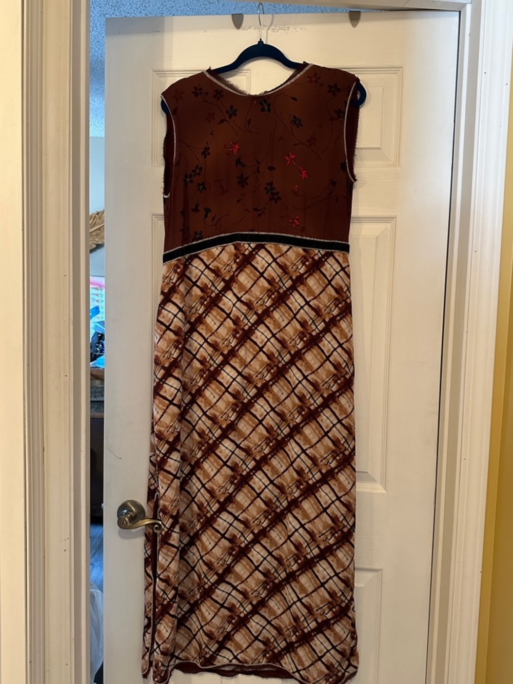 Merlot Patterned Sleeveless Maxi Dress
